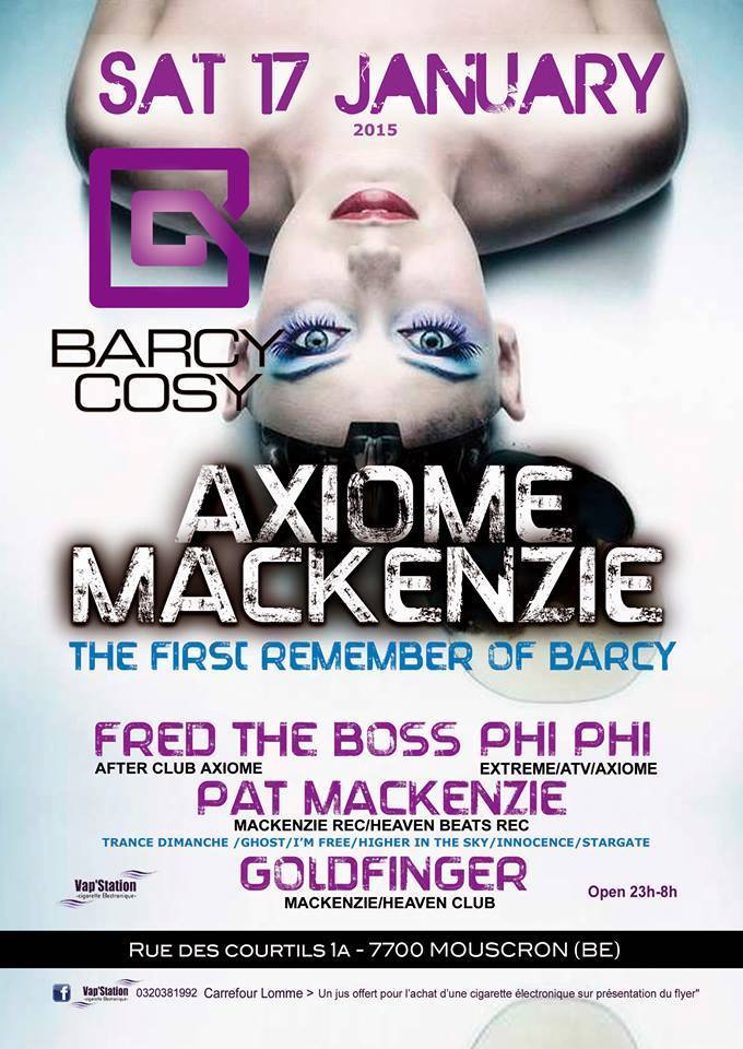 dj phi phi @axiome & Mc kenzie party @ barcy cosy 17 01 14